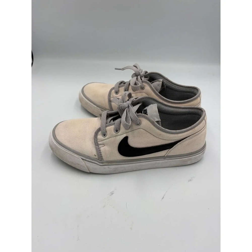 Nike Satire‎ Canvas Skate Shoes Cream Grey 631558-002 Boys Size 5.5Y Mens 5.5